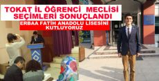 TOKAT İL ÖĞRENCİ  MECLİSİNE ERBAA'LI BAŞKAN