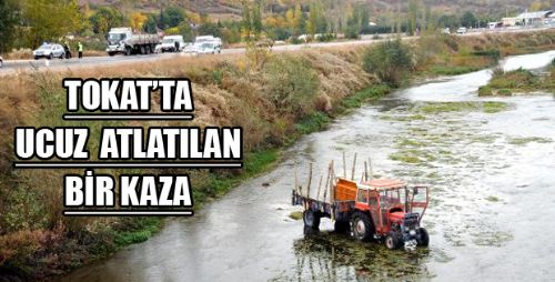 TRAKTÖRE KAMYON ÇARPTI