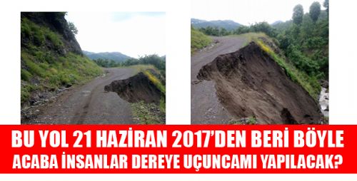 Tokat Erbaa'da Tehlikeli Bir Yol Hikayesi