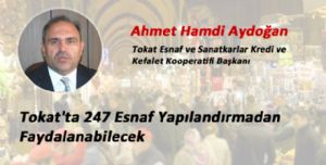 Tokat'ta 247 Esnaf Yapılandırmadan Faydalanabilecek
