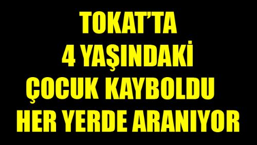 Tokat'ta 4 Yaşındaki Çocuk Kayboldu