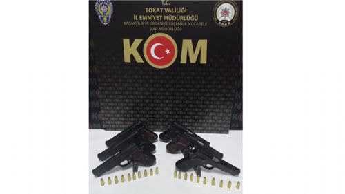 Tokat'ta silah kaçakçılığına 3 gözaltı
