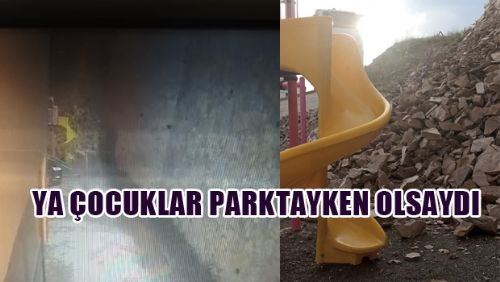 Tokat'ta sitenin istinat duvarı çöktü; o anlar kamerada