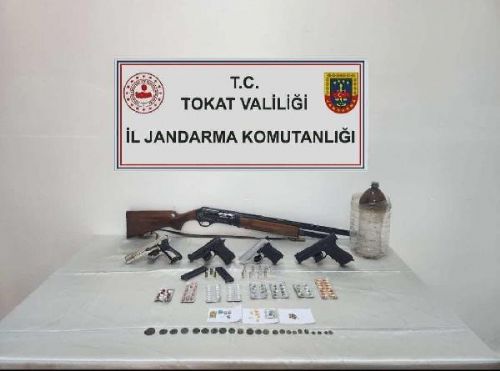 Tokat'ta uyuşturucu ve silah operasyonu