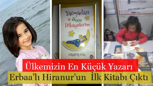 Ülkemizin En Küçük Yazarı Erbaa'lı Hiranur Gök'ün Kitabı Çıktı