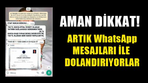 WhatsApp mesajıyla hukuk bürosundan olduklarını söyleyip dosya iptal parası istediler