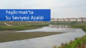 Yeşilırmak'ta Su Seviyesi Azaldı