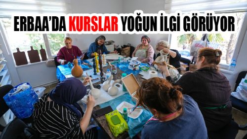 Erbaa Belediyesi tarafından açılan kurslarda 400 kursiyer eğitim görüyor