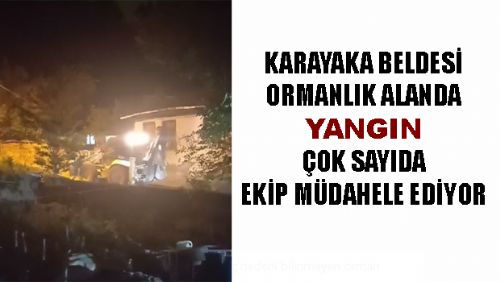 ERBAA KARAYAKA KASABASI ORMANLIK ALANDA YANGIN