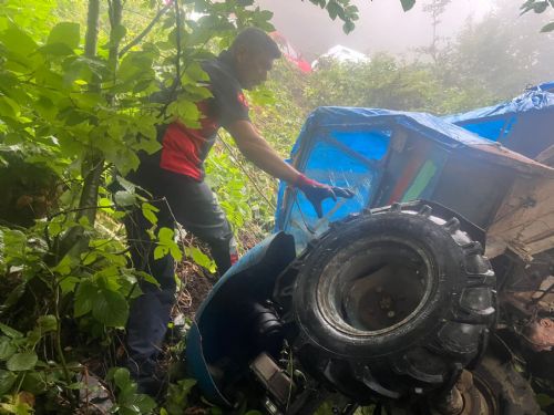 Erbaa'da patpat devrildi: 1 ölü
