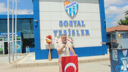 MERKÜRJET ERBAASPOR'DA BAŞKAN HALİS DİN GÜVEN TAZELEDİ