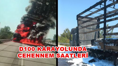 Tokat'ta çinko yüklü TIR, alev alev yandı